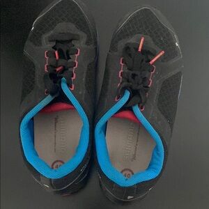 Shimano Black Cycling Shoes with Blue and Red Accents